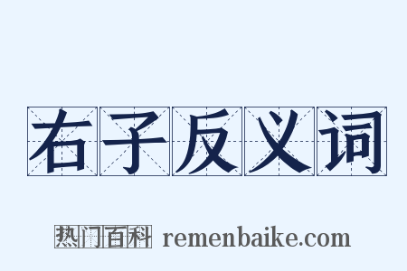 右子反义词是什么意思的图片